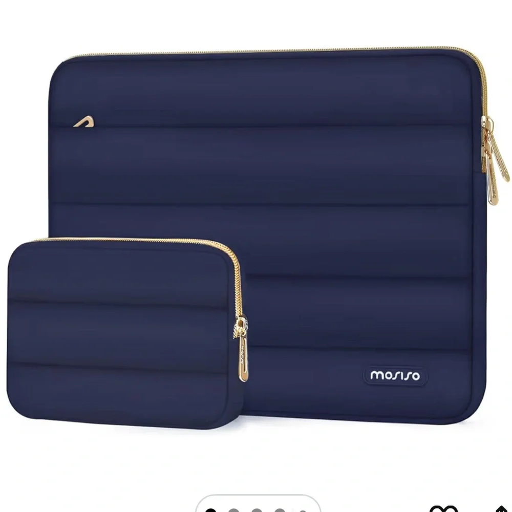 MOSISO Navy Tablet Sleeve with Accessory Pouch NWOT